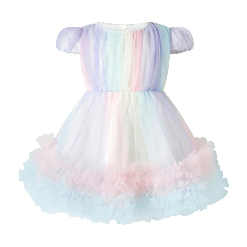 Rainbow Tulle Party Dress