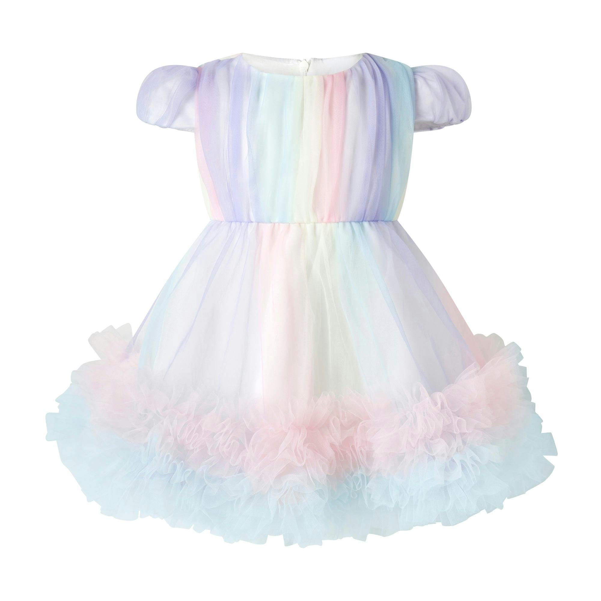 Rainbow Tulle Party Dress