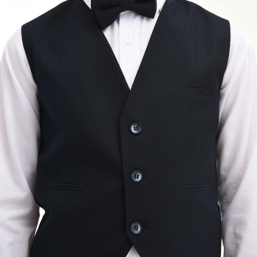Navy Benito Vest Outfit Set