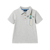 Boys Short Sleeve Polo | Race Car Graphic Pocket