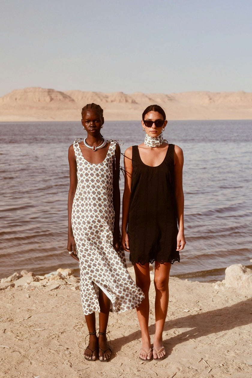 Nador Dress in Black Lotus Eyelet