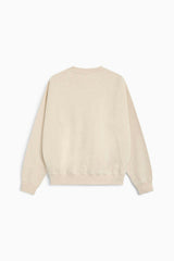 TNS Logo Rib Collar Woman Sweatshirt Whisper White Melange