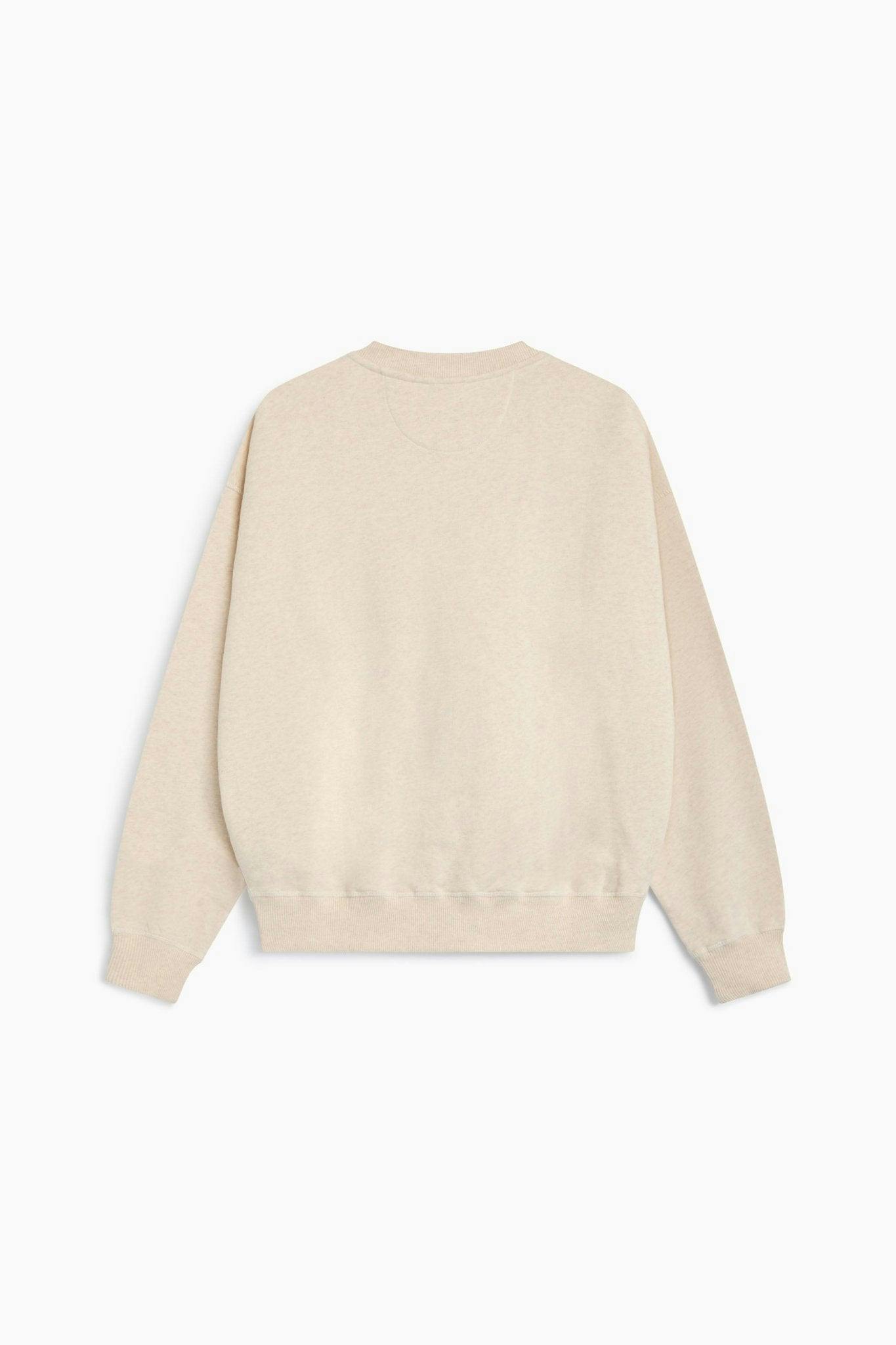TNS Logo Rib Collar Woman Sweatshirt Whisper White Melange