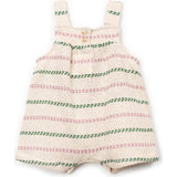 Textured Striped Short Romper