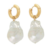 Nicki Pearl Hoop Earrings