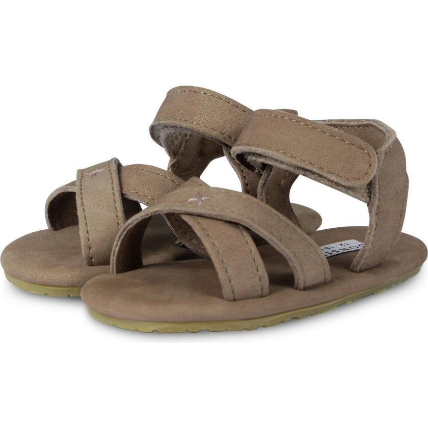 Tobi Nubuck Cross Strap Sandals