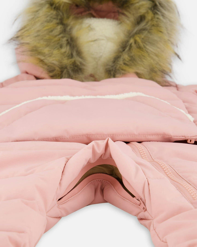 One-Piece Baby Snug Snowsuit Designed for Car Seat