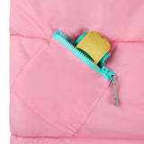 Sleep-N-Pack: Packable Sleeping Bag, Little Kid 3-6 yrs - Cosmos Pink/Glow-In-The-Dark Hearts