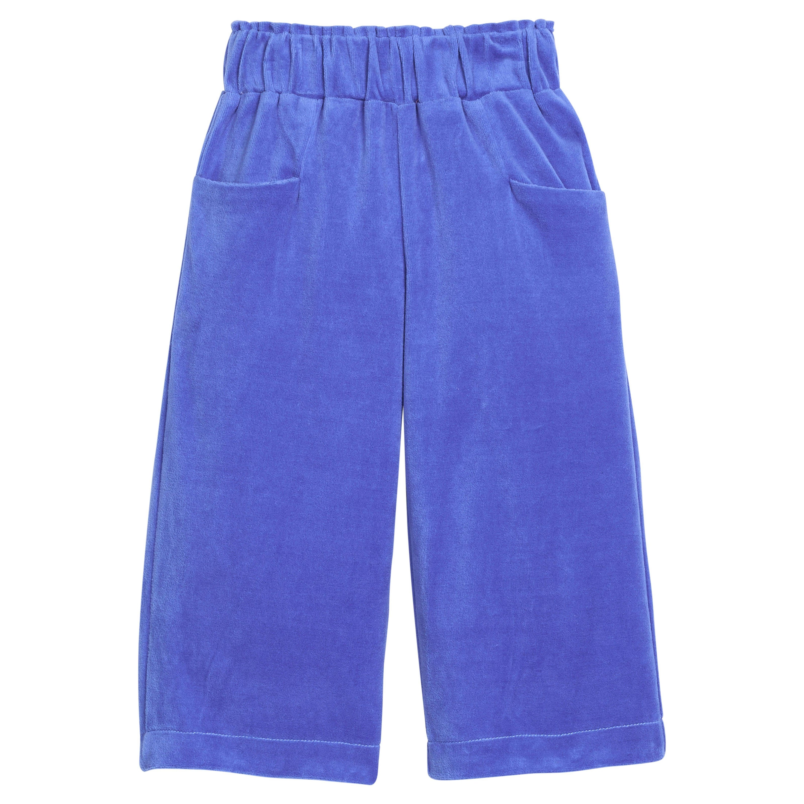 Cropped Palazzo Pants - Regent's Blue