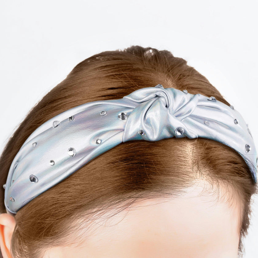 Silver Knot Headbandwith Crystals
