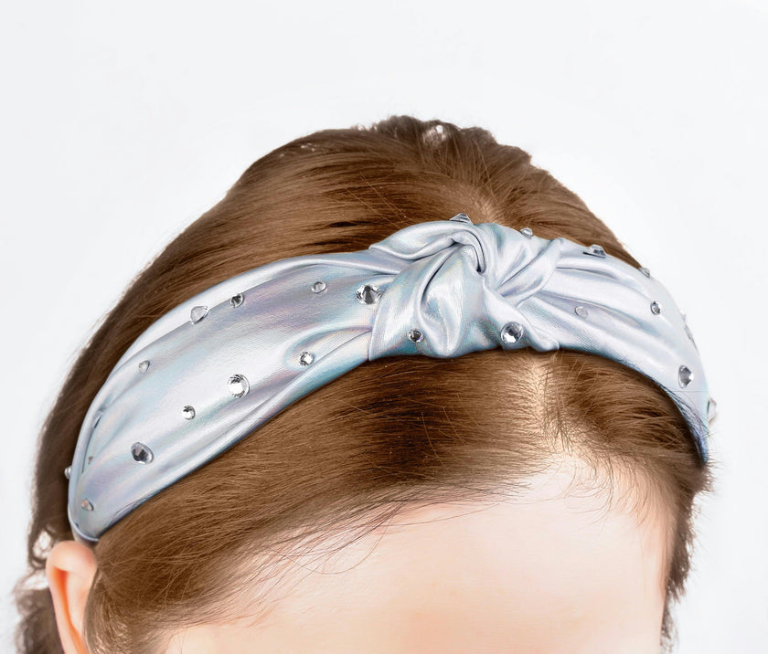 Silver Knot Headbandwith Crystals