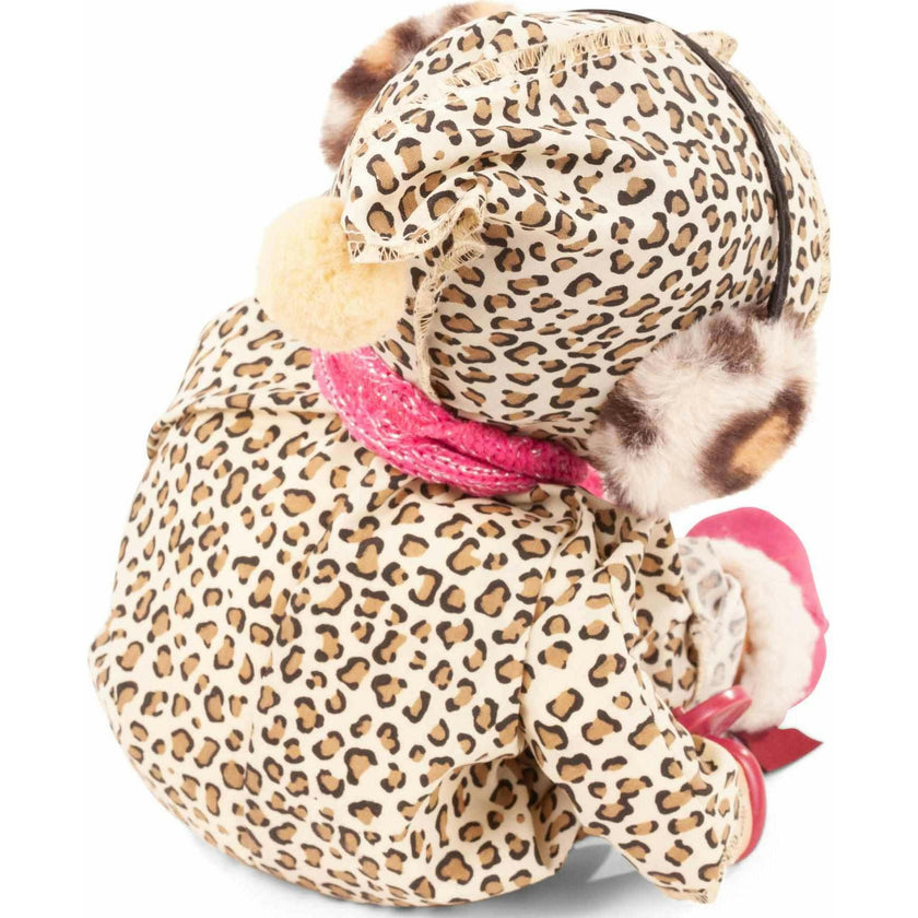 Muffin 13" Baby Doll with Brown Hair Sleepy Brown Eyes and Winter Outfit