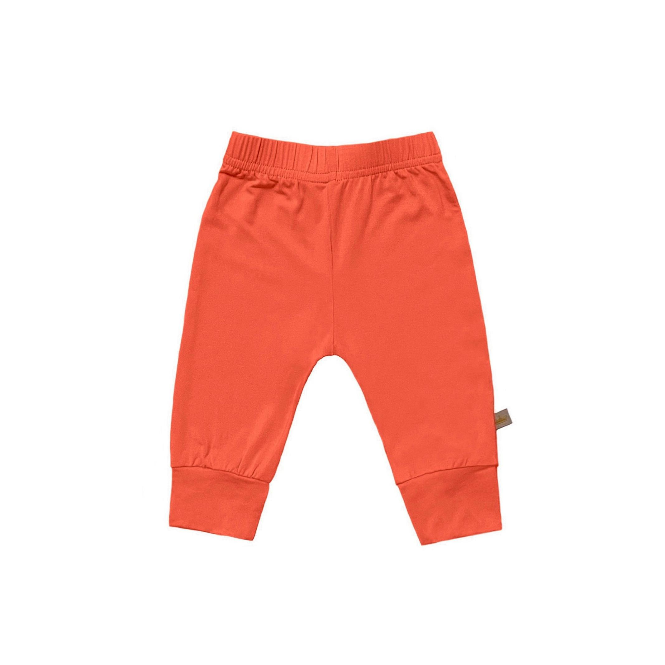 Solid Bamboo Baby Jogger Pants, Pumpkin Orange