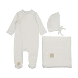 Knit Trim Wrap Layette Set
