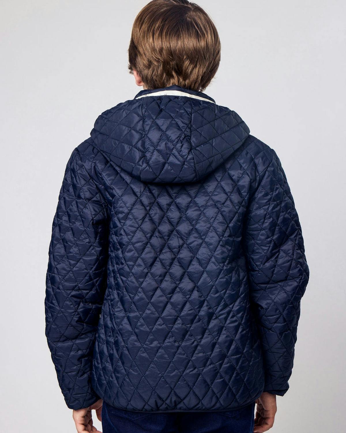 Kids Puffer Jacket in Navy Blue