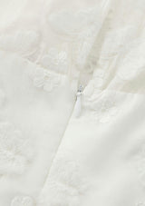 Alisha Frill Embroidery Mini Dress