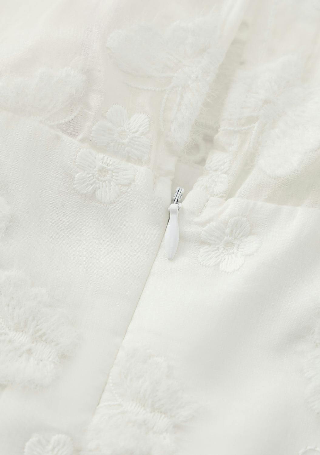 Alisha Frill Embroidery Mini Dress
