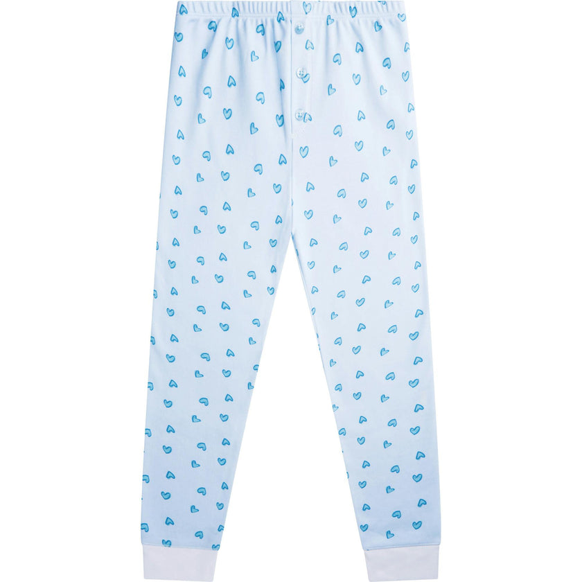 Love Heart Pyjama - Adult Blue