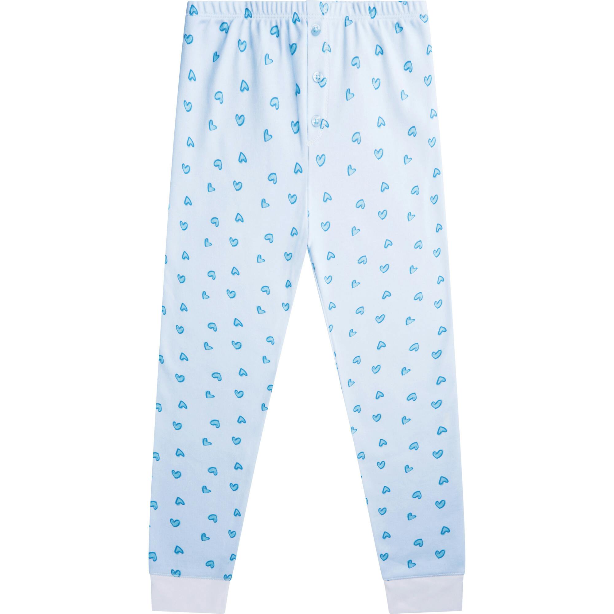 Love Heart Pyjama - Adult Blue