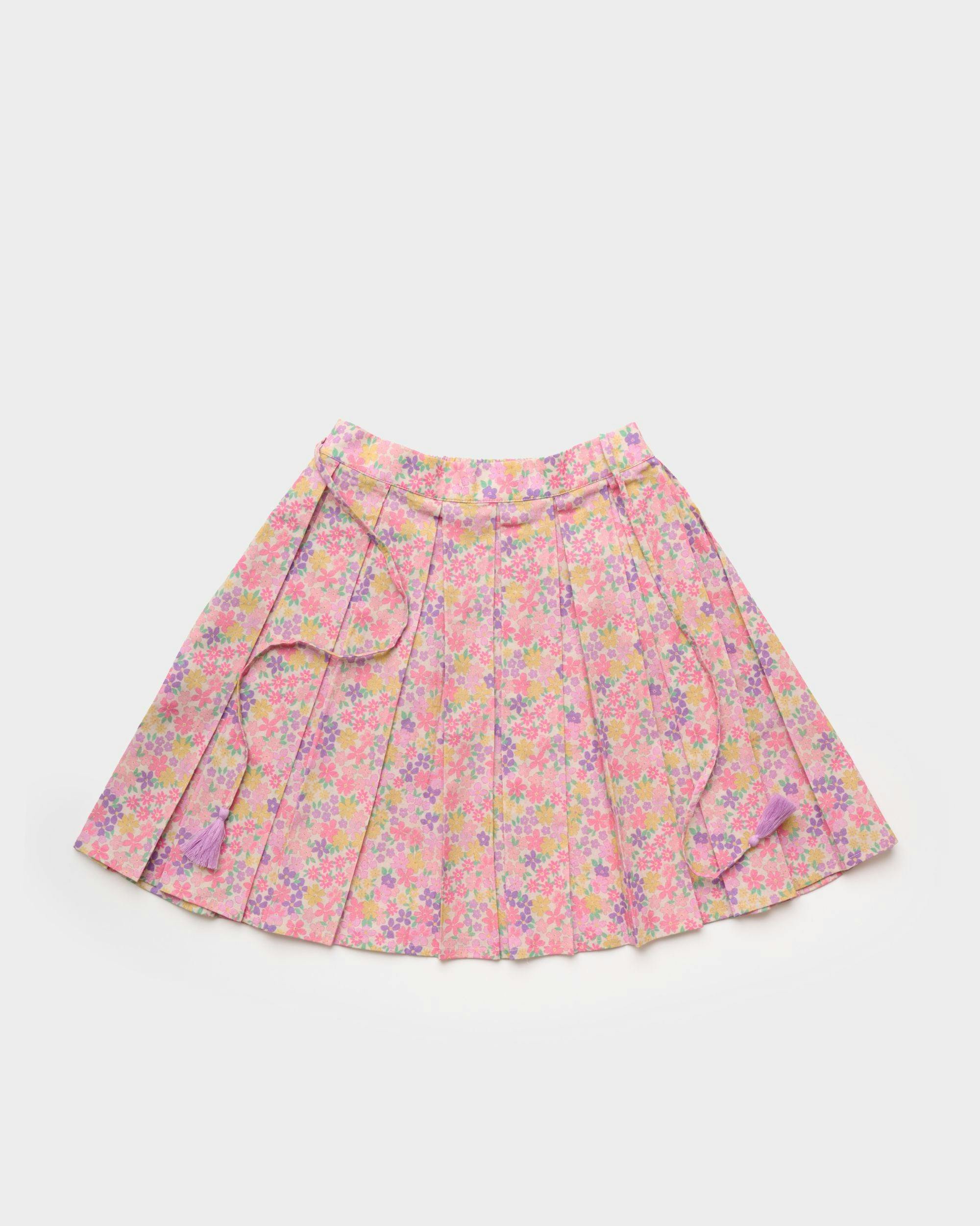 Ruth Skirt - Emma Floral Purple print