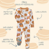 CRUZ Snug-fit Footed Baby Boys Pajamas