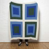 Cotton Sustainable Knit Geometric Throw Blanket - Bauhaus