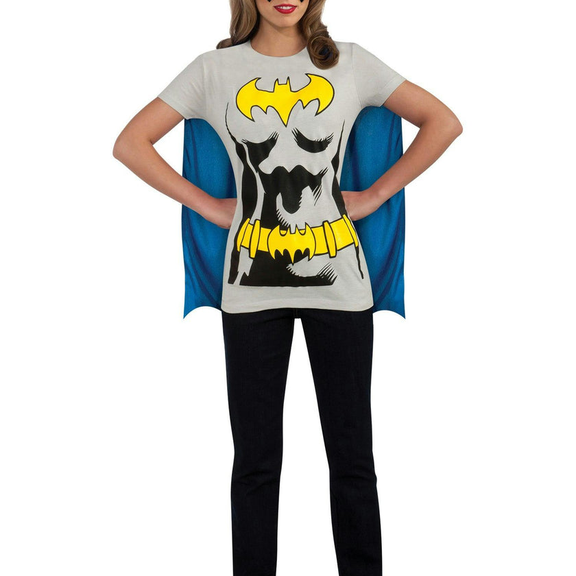 DC Comics Women's Batgirl Shirt, Mask and Cape