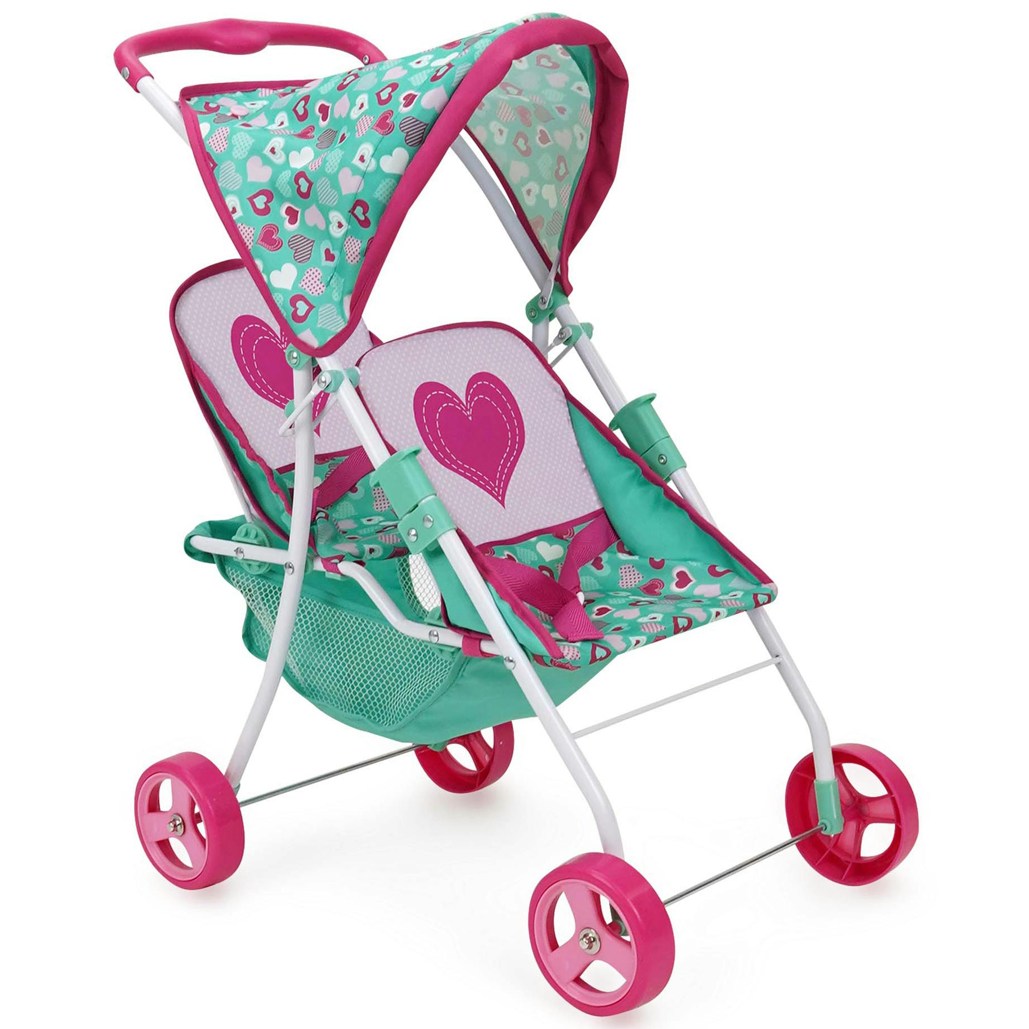 Mint Heart: Doll Stroller - Twin Tandem