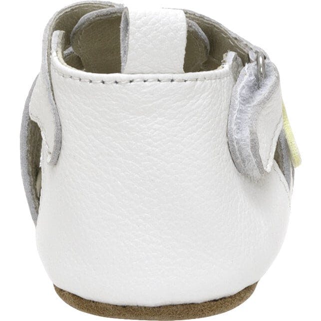 Mariposa White Leather Sandal