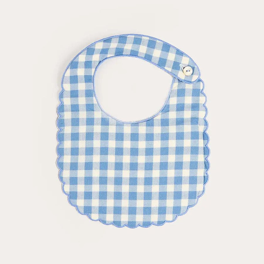 Darby Gingham Scallop Edge Lined Bib