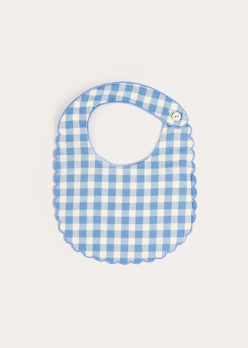 Darby Gingham Scallop Edge Lined Bib