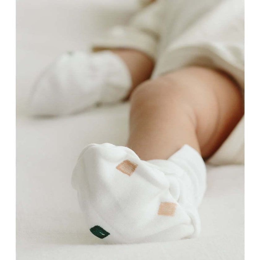 STAY ON 2-PACK BOOTS | CITY BLOCKS + SANDSTONE — Bamboo Organic Cotton Blend, 0–6M