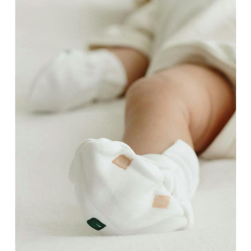 STAY ON 2-PACK BOOTS | CITY BLOCKS + SANDSTONE — Bamboo Organic Cotton Blend, 0–6M