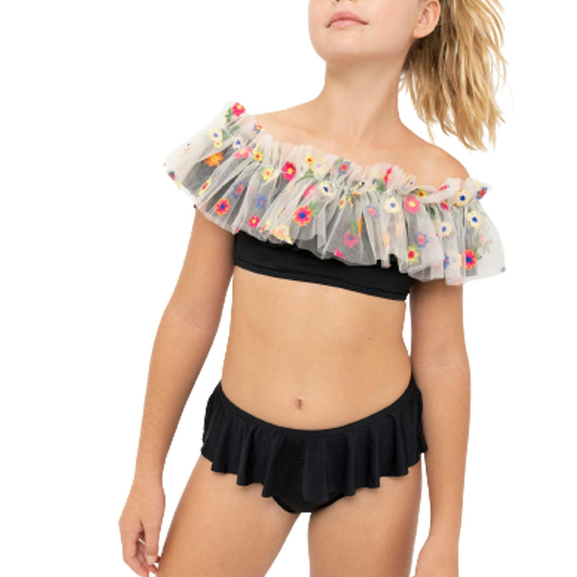Floral Tulle Bikini