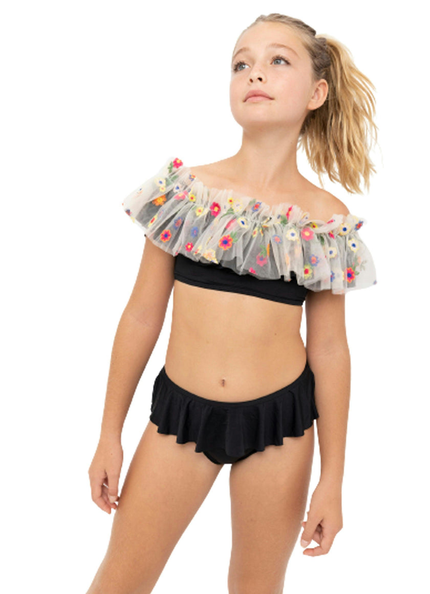 Floral Tulle Bikini