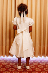 Mini Wrenley Dress in Cream Taffeta