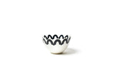 Black Arabesque Trim Scallop Small Bowl