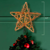 Kurt Adler 20-Light Gold Rattan Star