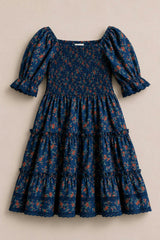 Mini Madeline Dress in Midnight Vibrant Chintz