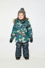Two Piece Discover Snowsuit Blue Bear Print