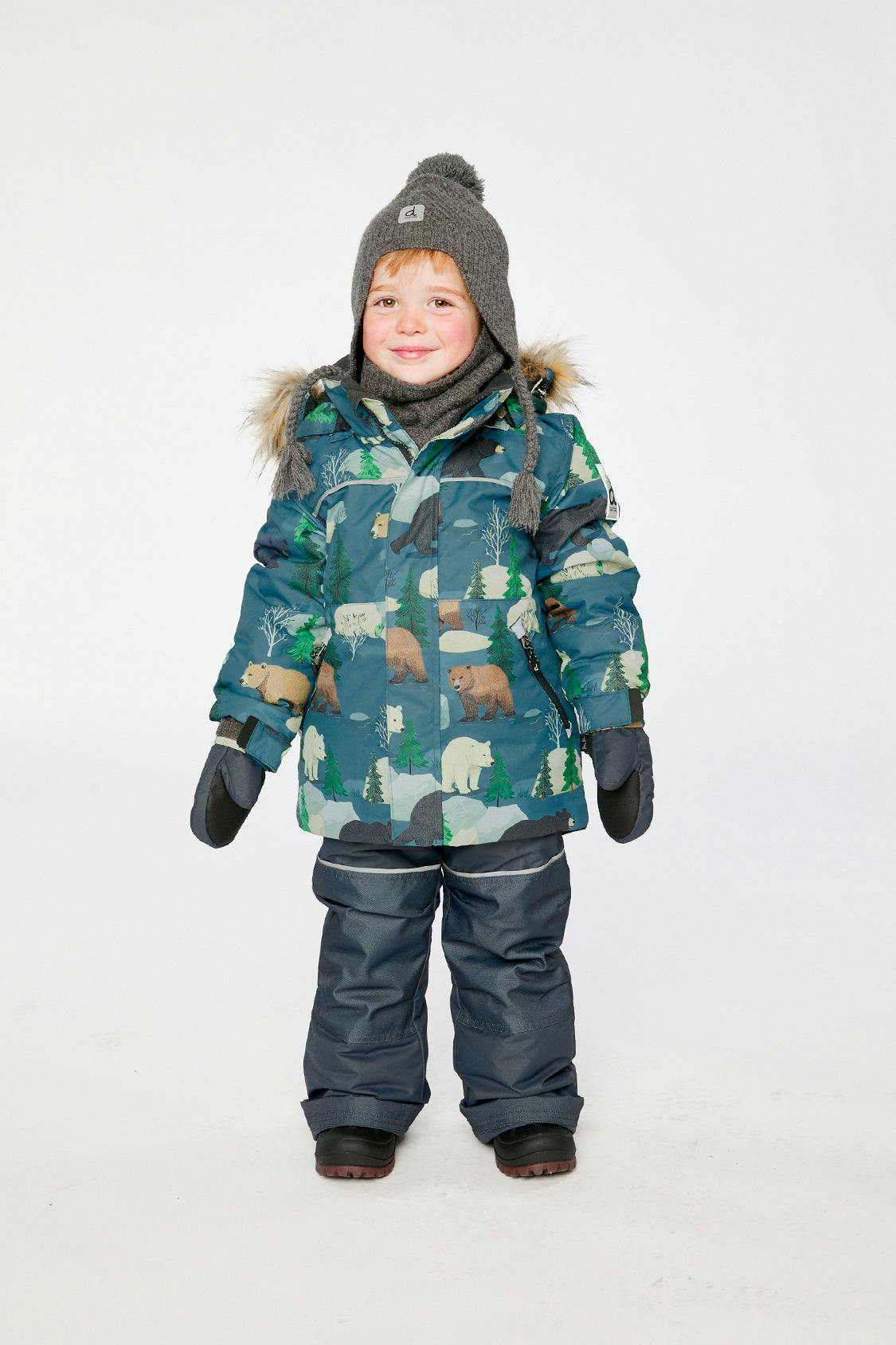 Two Piece Discover Snowsuit Blue Bear Print