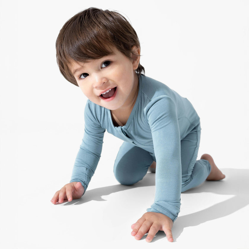 Oasis Teal Bamboo Convertible Footie