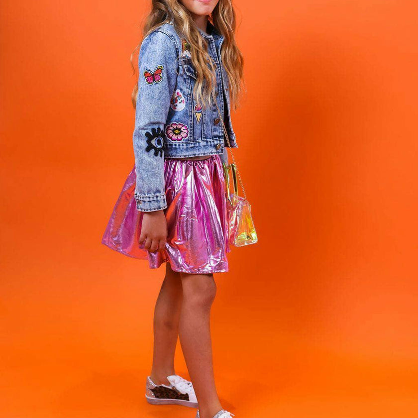 All About the Patch Crop Denim Jacket