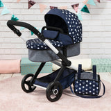 Bayer Design Dolls: Pram Xeo - Blue & White Stars