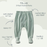 FALLON 3-Pack Footed Pants