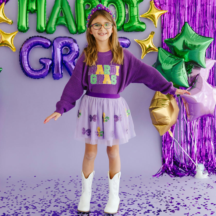 Fleur De Lis Sequin Mardi Gras Tutu