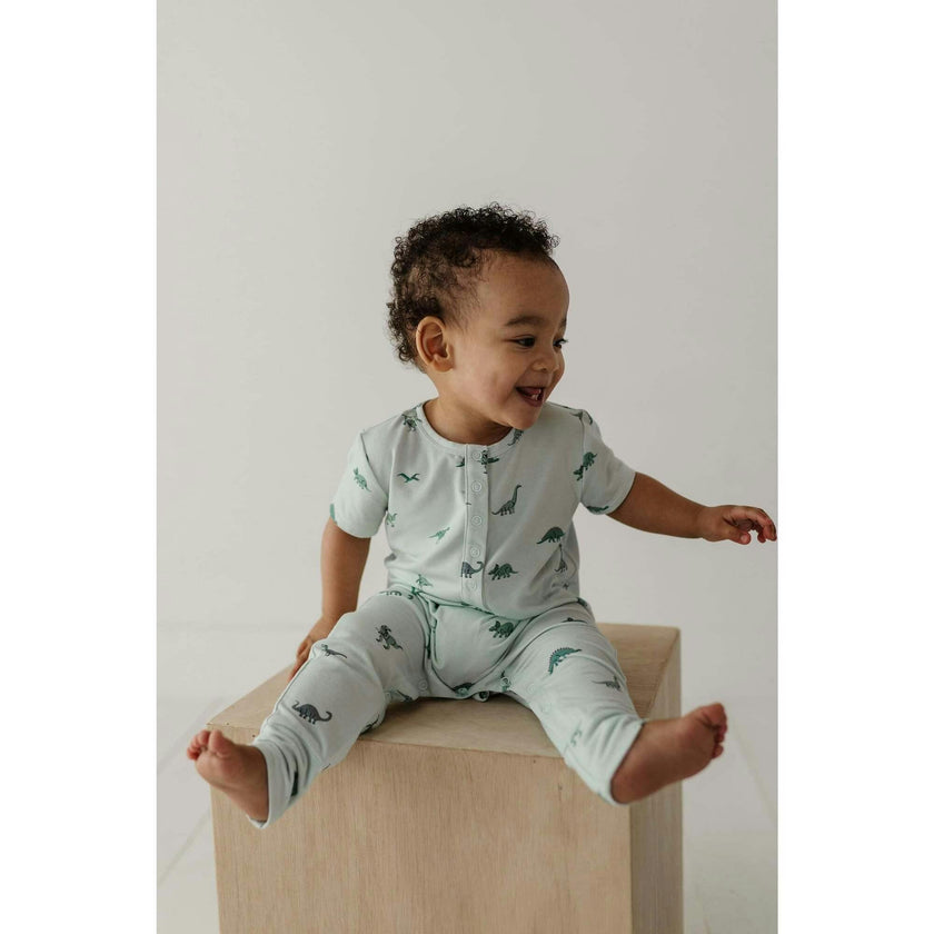 Short Sleeve Henley Romper