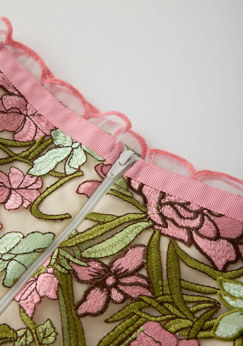 Bonnie Embroidered Mini Skirt