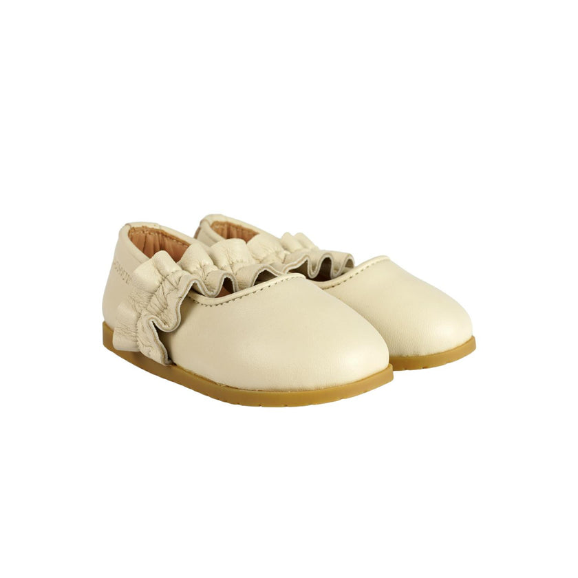 Tiffie Ballerinas | Cream Leather