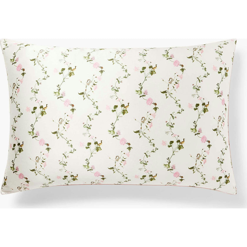 The Sisi Silk Pillowcase - Pink Pond Floral
